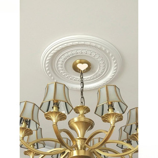 Crystal lamp led lamp panel pu lamp panel ceiling lampshade ceiling hole decoration disc carved in stock French