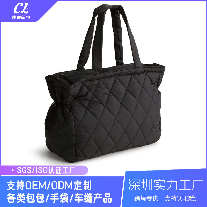 Pleated Cotton Handbag Weekend Travel Overnight Handbag Large Capacity Tote Computer Bag Men's Women's Neutral Customization Pleated Cotton Handbag Weekend Travel Overnight Handbag Large Capacity Tote Computer Bag Men's Women's Neutral Customization