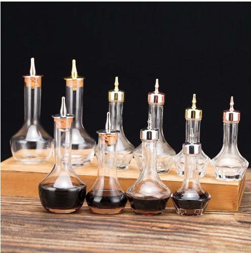 新款跨境日式苦精玻璃瓶酒吧调酒工具瓶鸡尾酒滴瓶50ml苦艾酒酒瓶