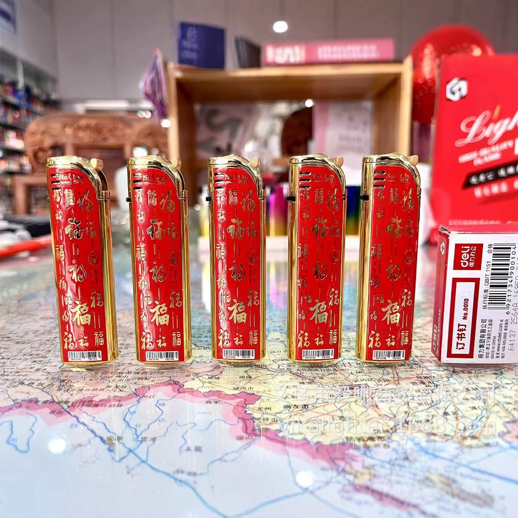 Новый красный мрамор рисунок металлическая ветрозащитная зажигалка синего пламени газовая зажигалка прямая оптовая продажа