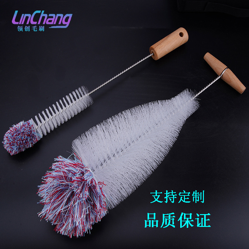 跨境现货清洁刷毛刷 试管清洗棉线刷 苏打水玻璃杯清洁刷2件套
