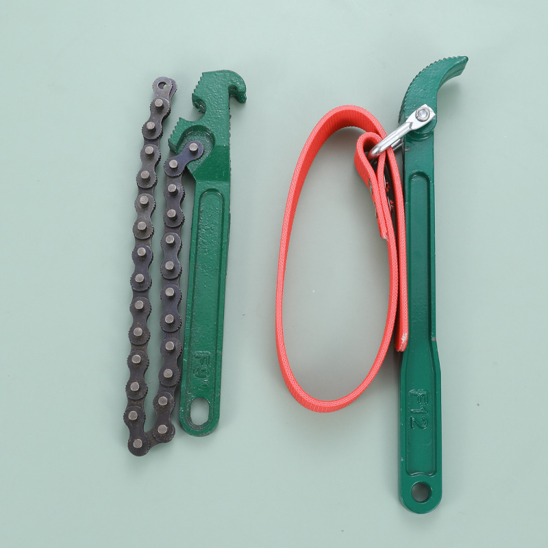 Los fabricantes venden 8-12 pulgadas máquina de aceite elemento filtrante esposas cadena cinturón filtro llave