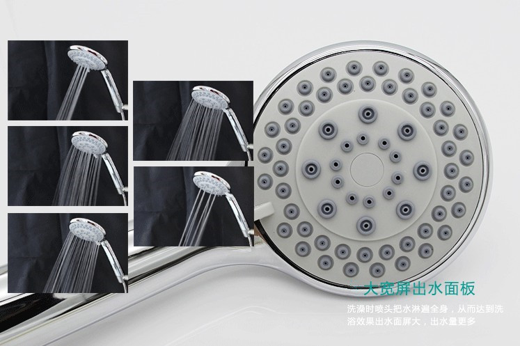 Xiamen Hans five-speed handheld pressurized showerhead set, Amazon shower head and hose three-piece set for cross-border undefined