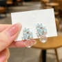 三朵滴油碎花清新耳坠