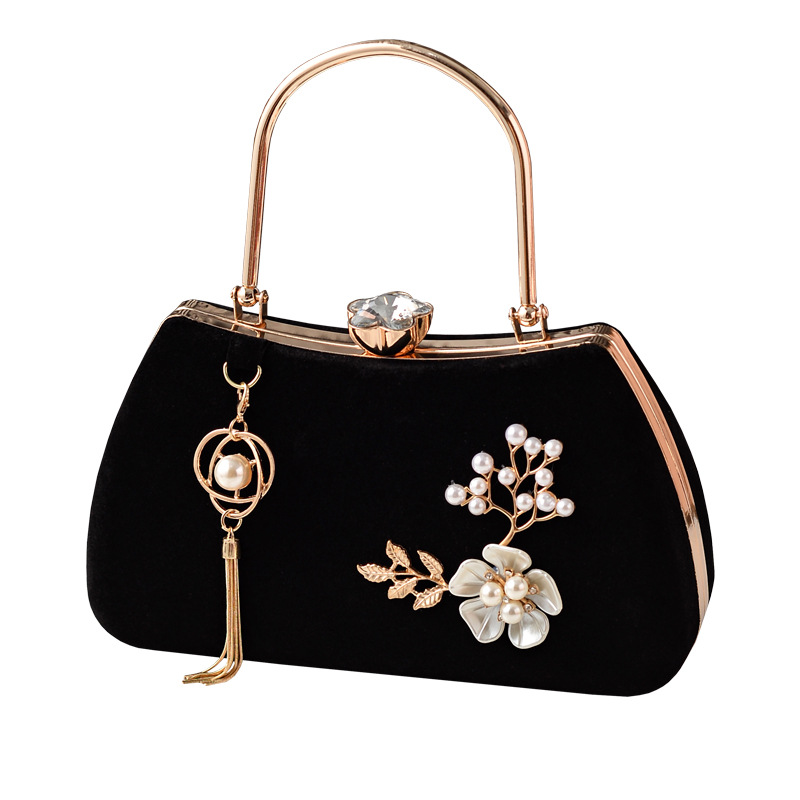 Nuevo retro flange de diamante de seda bolsa de cena bolsa de mano bolsa de cena bolsa de vestido chino bolsa de vestido cheongsam bolsa de tramo inclinada