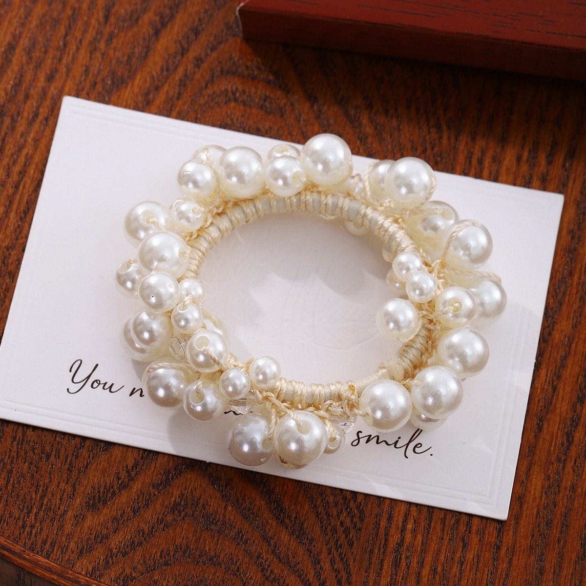 Flores franceses perlas para niños anillo de cabello bebé cuerda de cabello de alta elasticidad trenzado hadas cuerda de cabello niñas joyas de cabello tocado