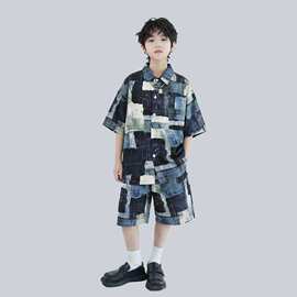 儿童装男童夏装短袖套装2026新款夏季中大童运动夏款男孩帅气时髦