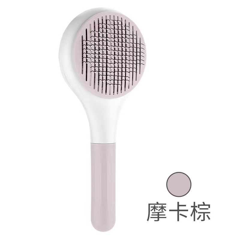 Gato peine de eliminación de vello con un solo clic perro peine de eliminación de vello con un solo clic peine de aguja de acero inoxidable peine de limpieza de mascotas peine de masaje de belleza