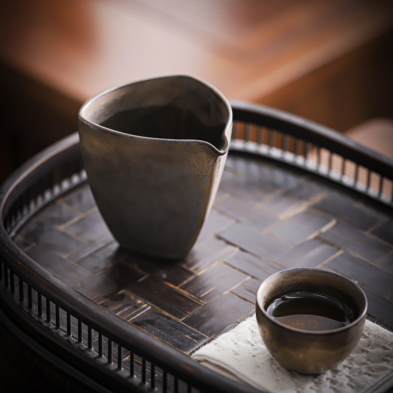 Japanese-style fair cup handmade kung fu tea set tea leakage accessories set cup public cup ceramic tea sea stoneware tea dividing ware Japanese-style fair cup handmade kung fu tea set tea leakage accessories set cup public cup ceramic tea sea stoneware tea dividing ware