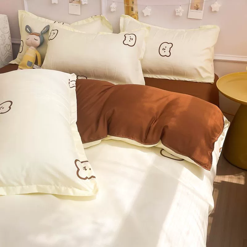 Bed Linen Set, Student/internet-celebrity Style, 3–4 Piece, Multiple Patterns, 1.2–2.4 m