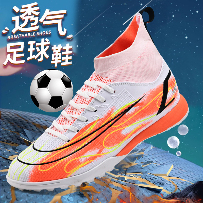 Comercio exterior nueva tendencia de tacón alto AG zapatos de fútbol estudiantes jóvenes uñas rotas TF zapatos de entrenamiento de fútbol talla grande