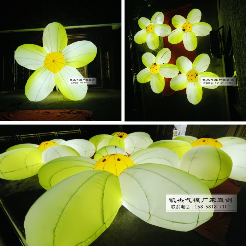 充气发光花朵气模花卉植物仿真商场景区户外创意美陈装饰活动悬挂