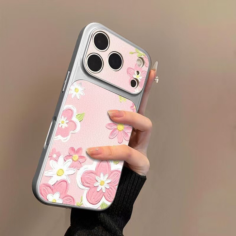 Cross-Border Foundation Oil Painting Floral Corning Case 17 Suitable for iPhone 16 with Lychee Texture Large Window 15/14/13Pro/12 Cross-Border Foundation Oil Painting Floral Corning Case 17 Suitable for iPhone 16 with Lychee Texture Large Window 15/14/13Pro/12