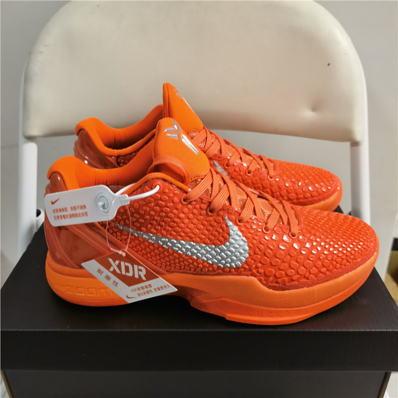 Wholesale Original Kobe 6 Violent Orange Kobe6 Basketball Shoes for Men and Women with Air Cushion Carbon Plate Wear-Resistant Air Cushion for Actual Gameplay