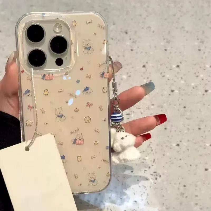 Pantalla completa linda West Highland para iPhone16ProMax Apple 15 funda para teléfono móvil 14 cadena 13 nuevo 15PM