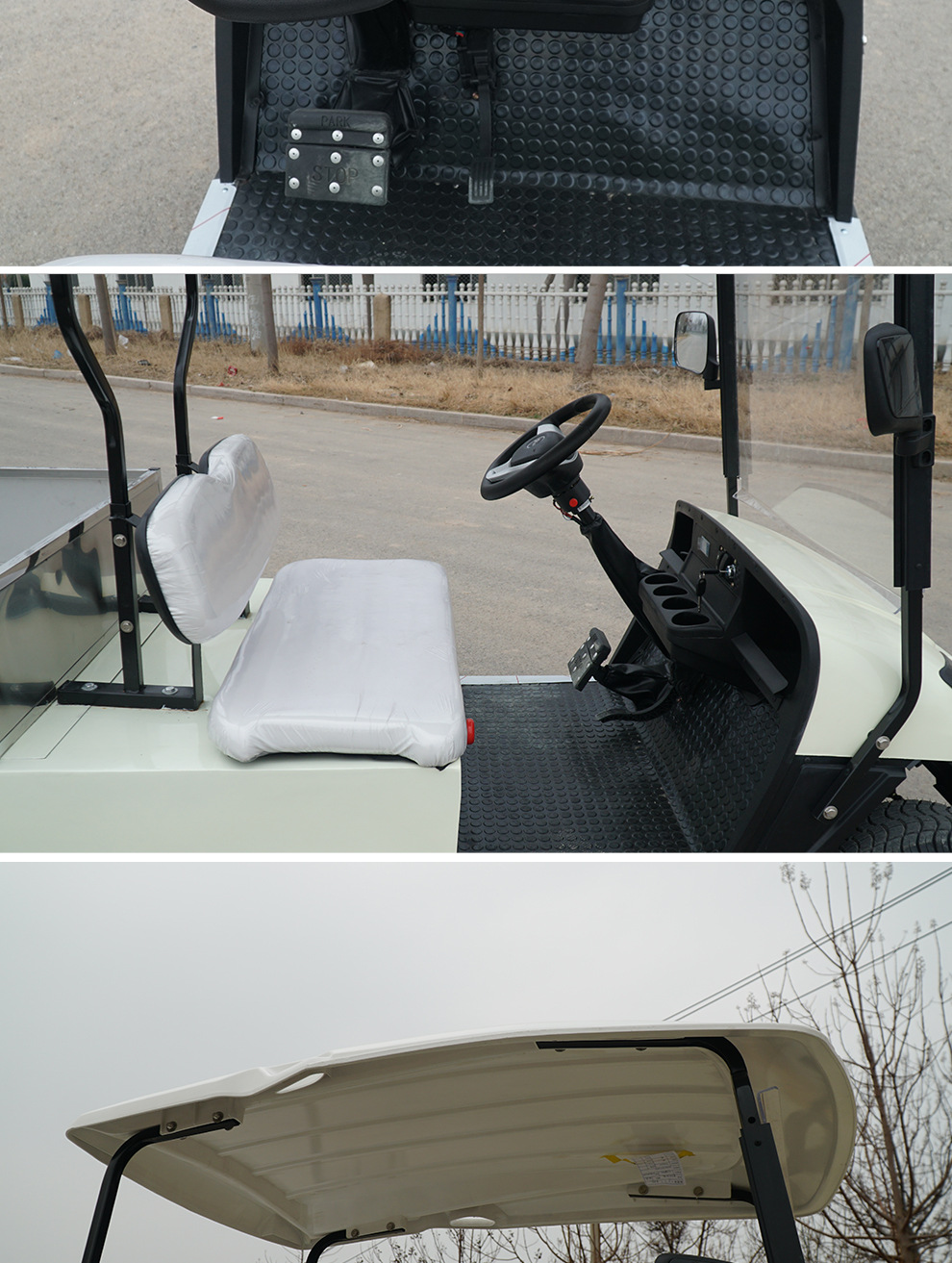 Electric Four-Wheel Truck, Sightseeing Vehicle, Golf Cart, Truck with Cargo Box, Warehouse Logistics Transport, Factory Site Battery-Powered Transfer Vehicle