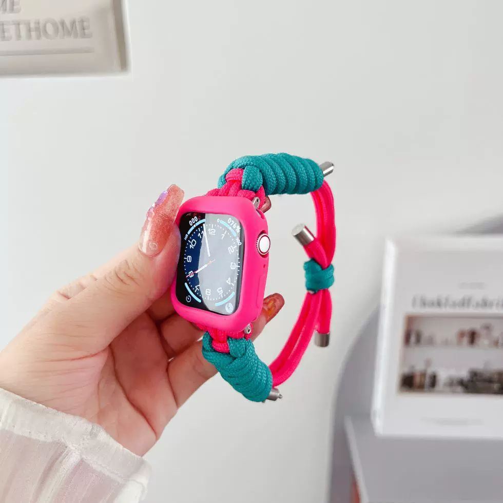 Новая модель подходит для ремешка Apple Watch8, весна-лето Dabian Band IWATCH, нейлоновая переплетенная метрическая лента