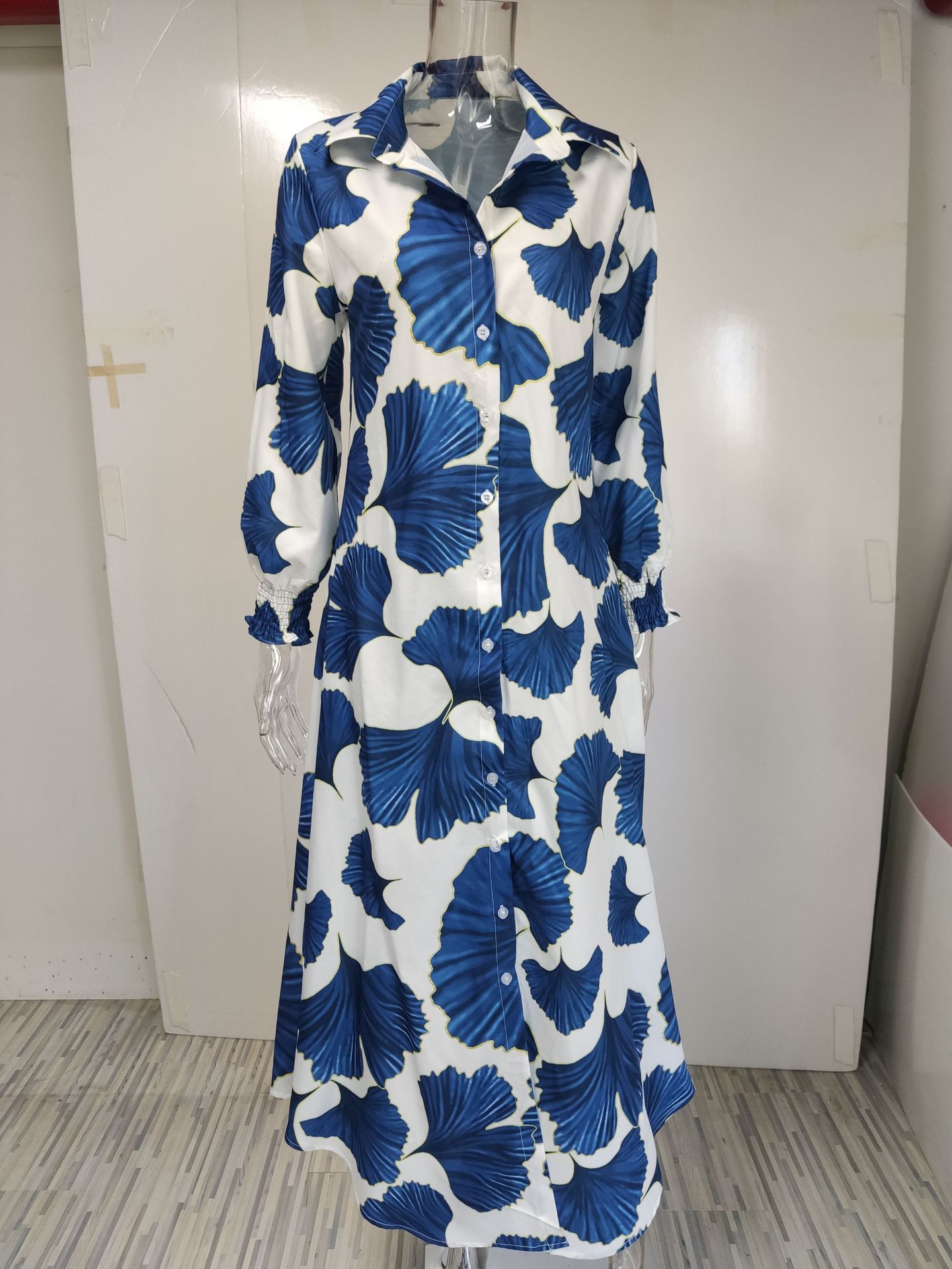 315g Weight Maxi Long Dress Dress Length Type Long Sleeve Sleeve Length Regular Dress Dresses Type Regular Sleeve Sleeve Type Polyester Fabric Type High Waist Waist Line Daily, Beach Occasion V Neck Neckline Regular Fit Fit Type Printing, Stripe, Leaves Pattern Summer, Spring Season Women's Gender Vacation Style Wholesale Women's Vacation Printing Stripe Leaves Daily Beach V Neck Long Sleeve Regular Dress 12