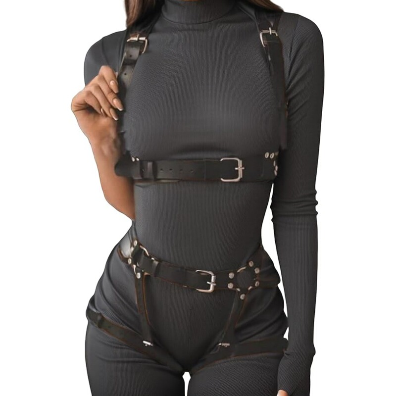 SM leather binding underwear suit sex toys adult sex toys alternative binding wear harness in stock
