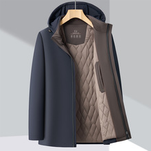 品牌男士棉服夹克冬季新款立领可拆卸帽棉衣中年防风保暖商务外套