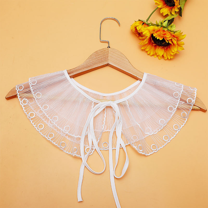 Fabricante al por mayor nuevo collar bordado collar falso de mujer con lazos acabados decoración de arco transfronterizo