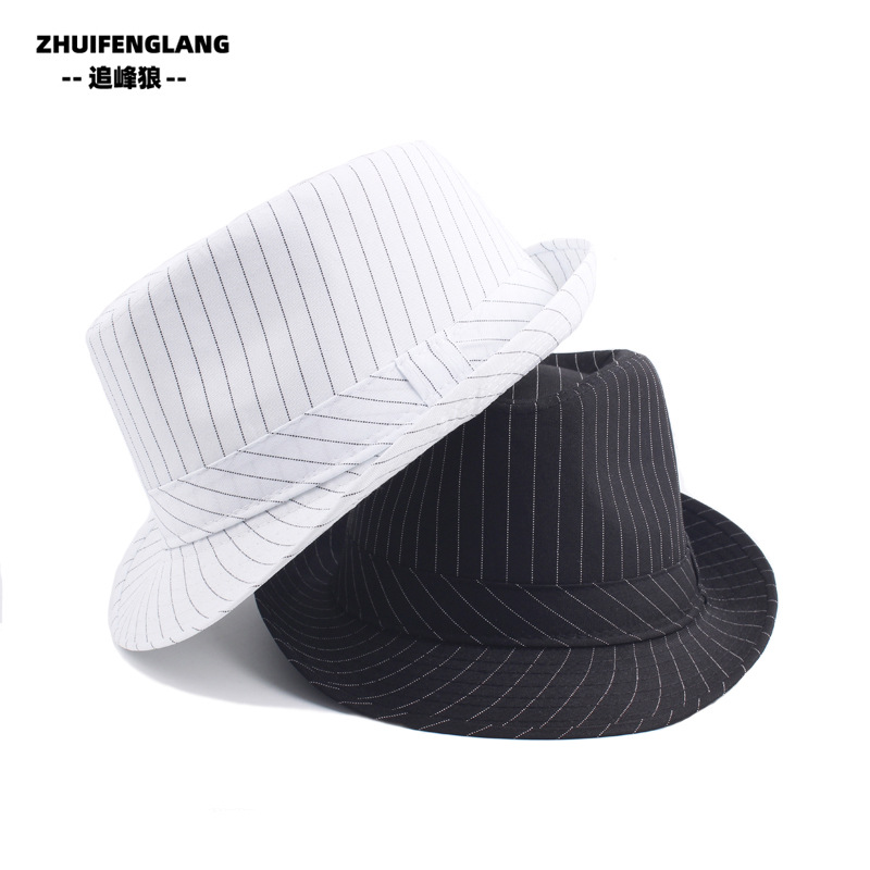 英伦爵士帽春夏季户外防晒遮阳帽男士太阳帽沙滩帽卷边小礼帽凉帽