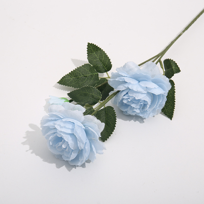 仿真欧式3头洋牡丹婚庆家居装饰塑料花人造花牡丹花外贸跨境|undefined