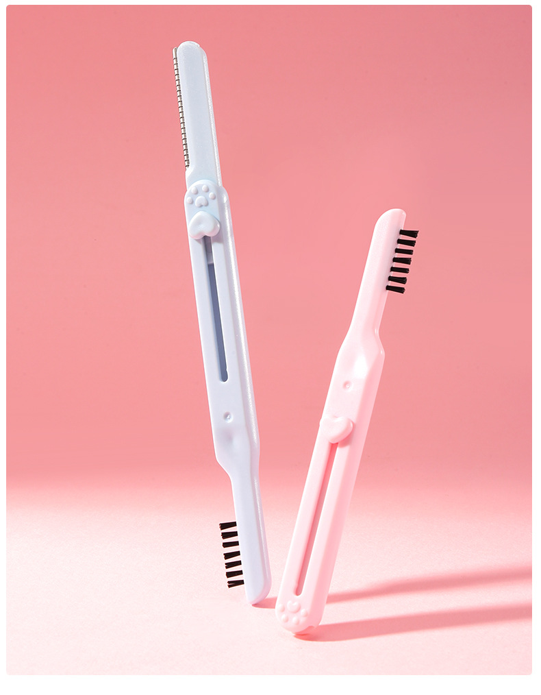 LMLTOP Eyebrow Comb, double-head, two-in-one, telescopic and dual-purpose eyebrow scraper wholesale SY300 undefined