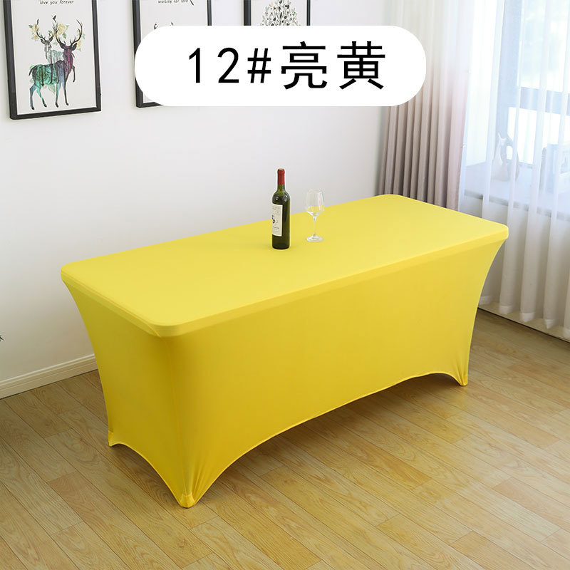 Cubierta de mesa elástica americana 4FT6FT para actividades de boda al aire libre Cubierta de mesa de cóctel de comercio exterior blanca y negra elástica rectangular