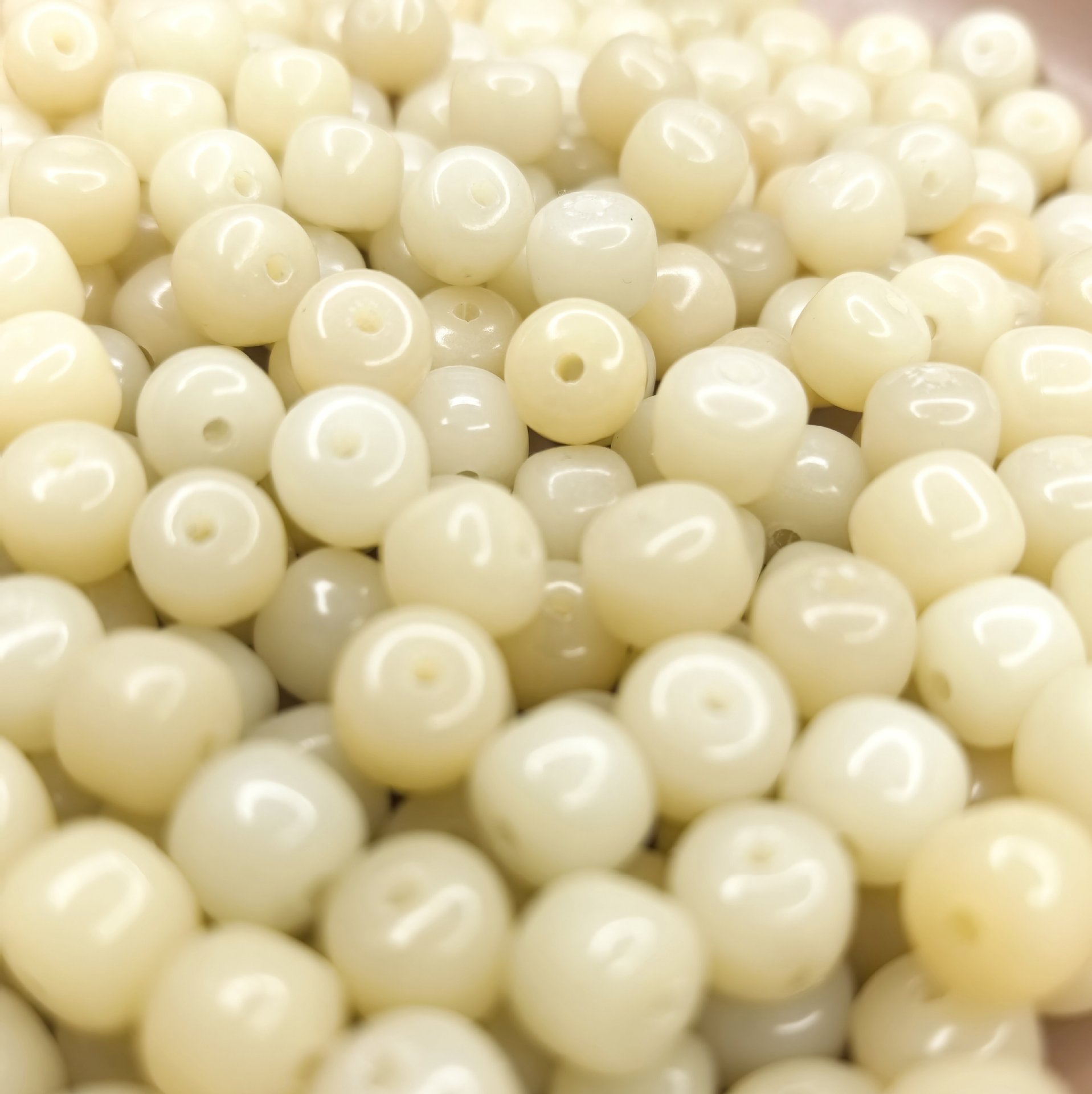Бусины-бочки из натурального заварного крема 10х11мм
