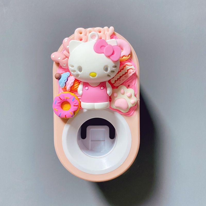 Automático de pasta de dientes exprimidor de dibujos animados de los niños lindo Punch-libre almacenamiento rack clip de pasta de dientes exprimidor diario diverso suministro