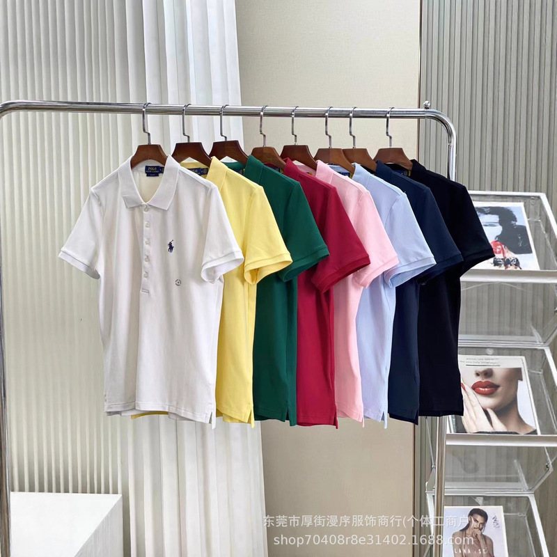 1:1 Replica of Ralph Lauren Women's Short-Sleeve Polo Shirt with Full Tags and Pony Logo