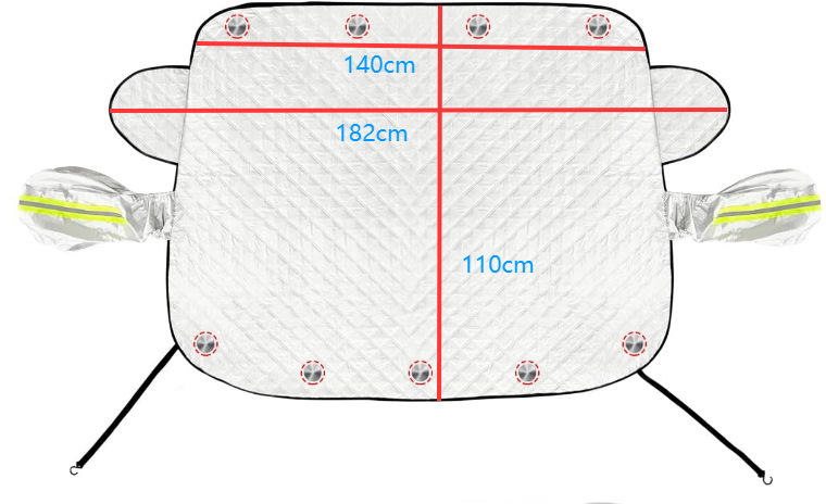 Car front windshield cover magnet snow shield 9 magnetic anti-theft half cover car jacket car cover magnetic snow shield sun shield