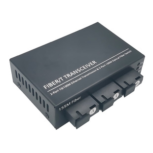 Photoelectric media converter 100 m 3 light 2 electric optical fiber transceiver single mode single fiber reverse POE 155m