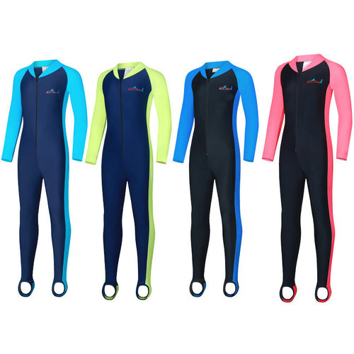 Children's sun protection swimsuit, girls, medium and large children's swimsuit, conservative surfing suit, sun protection, quick-drying wetsuit, breathable