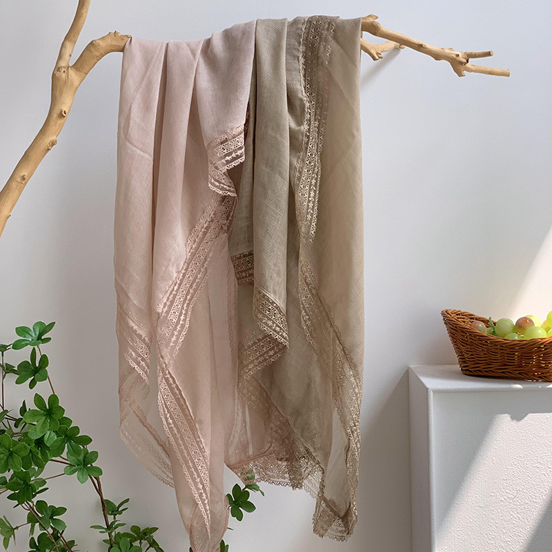 Bufandas de seda cuadrada alta sensación de moda literatura y lino de algodón retro de alta calidad bufandas multifuncionales bufandas de seda al por mayor