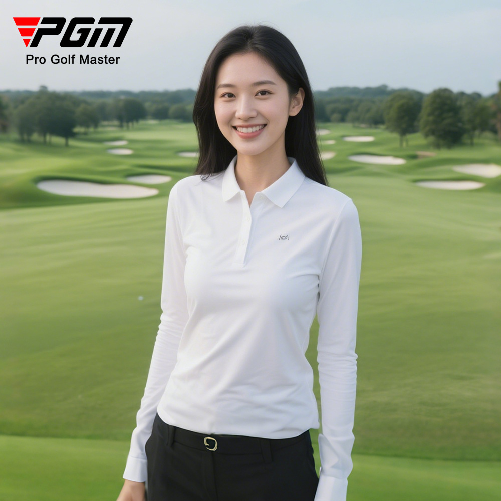 Áo thun dài tay golf nữ đàn hồi cao thoải mái — YF739 [vừa vặn liền mạch/thoải mái đàn hồi cao] áo màu đen, YF739 [vừa vặn liền mạch/thoải mái đàn hồi cao] áo màu trắng, YF739 [vừa vặn liền mạch/thoải mái đàn hồi cao] áo màu xanh nhạt