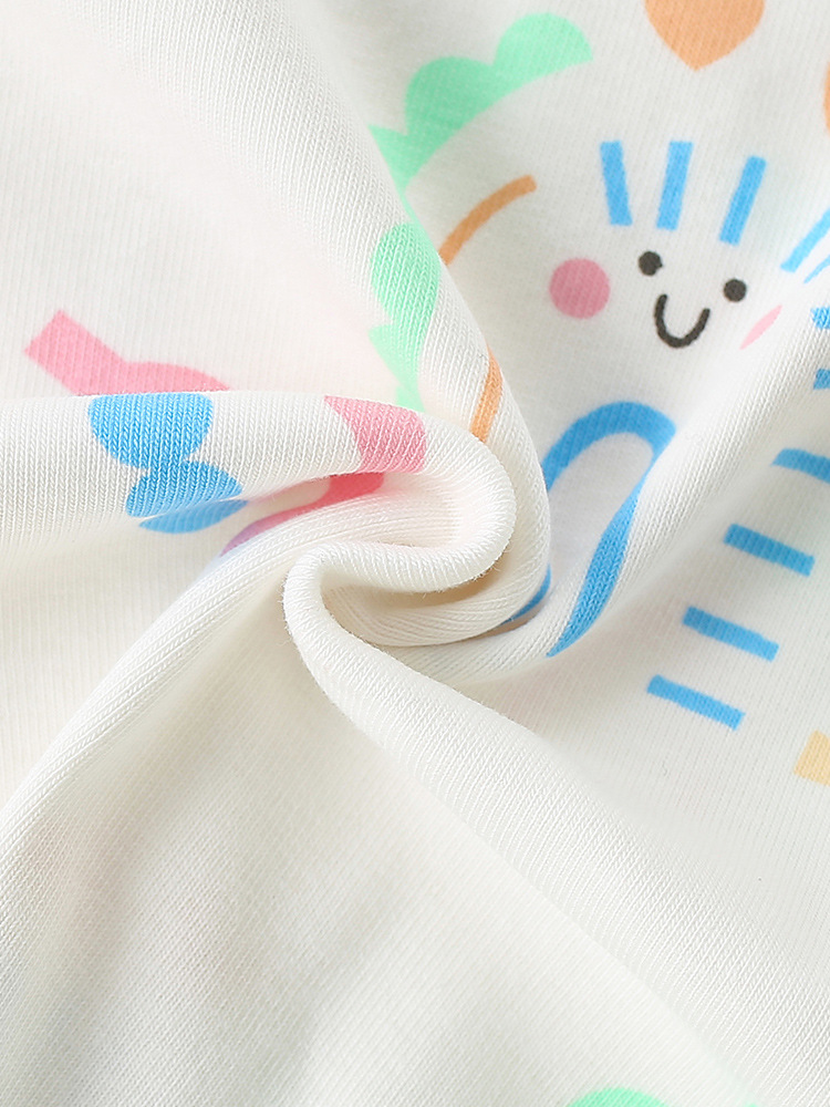 Malwee transfronterizo verano nuevo dibujos animados impresión camiseta infantil niñas y niñas manga corta suelta transpirable chaqueta de ropa de niñas