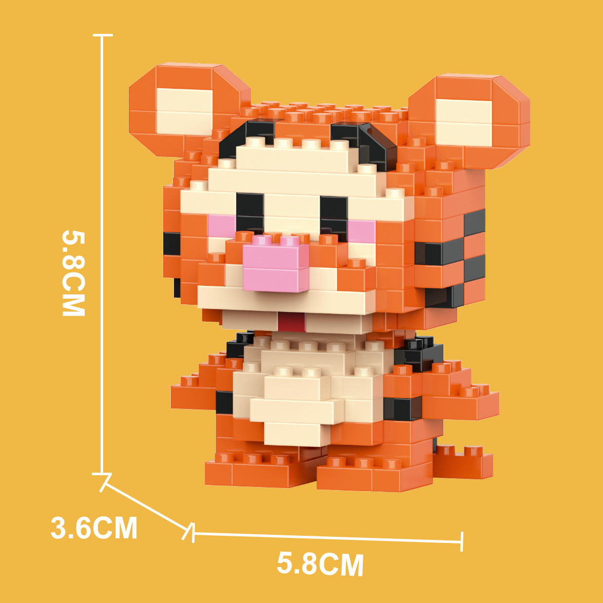 Compatible con LEGO gigante Panda flor azul lindo muñeca de dibujos animados montado bloques construcción juguete para niños puesto caja ciega al por mayor