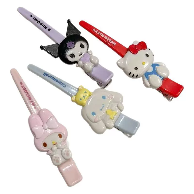  Hello kitty Hairpin One-Way Clip Cartoon Student Gift for Girls' Side Clip Headdress Bangle Clip