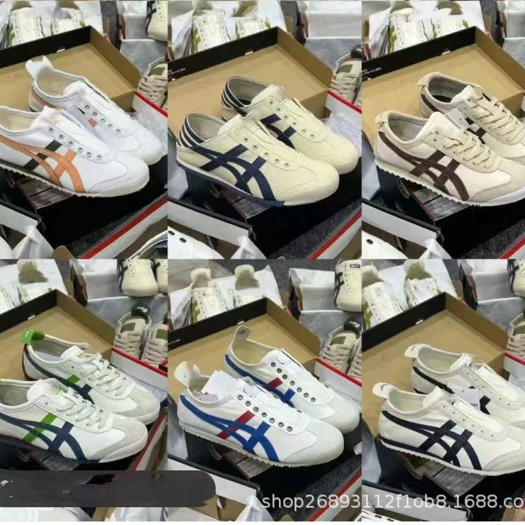 Pure Original Tiger Osamuka Tiger Slip-on Men's Casual Board Shoes Putian German Training Shoes Women's White sneaker Low-top