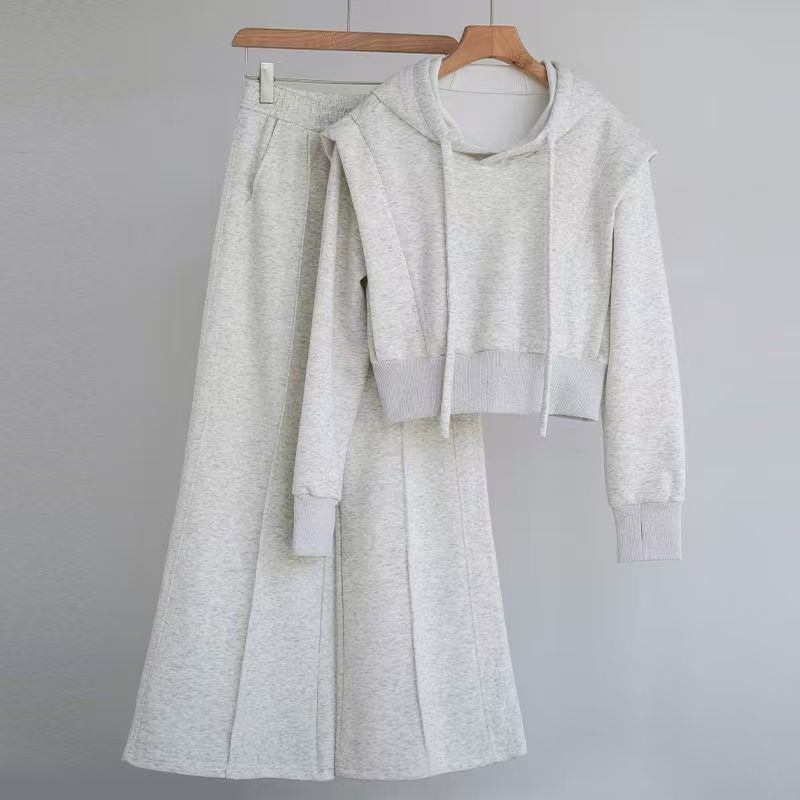 Französischer Strickpullover Und Sporthose Im Set Für Damen_voghion.com