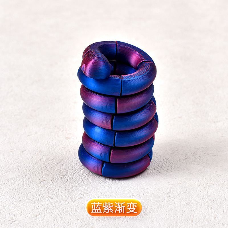 Venta caliente estilo transfronterizo 3d impresión juguete serpiente impresión decoración 3d impresión modelo de serpiente