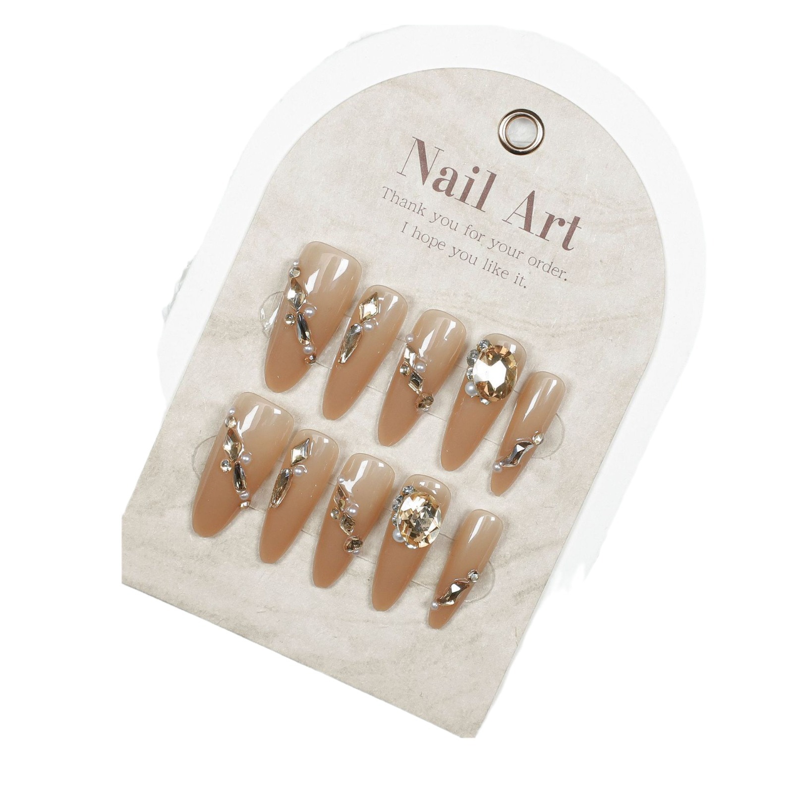 10 piezas de cinta desnuda a través del hielo perforar el clima de desgaste de uñas piezas de uñas puras para una sensación fría parche de uñas de alta calidad desmontable