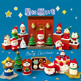 Japanese Kitty Christmas Decoration Small Ornaments Cute Micro Scene Christmas Tree Desktop Ornaments Gifts for Friends