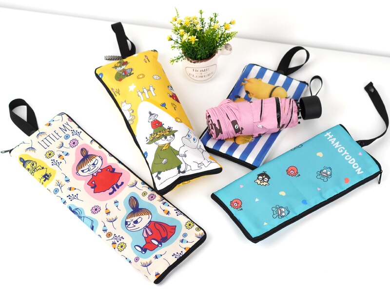 Cartoon Moomin Umbrella Cover Parasol Rain Cover Folding Portable Storage Umbrella Bag Water-Absorbent Umbrella Bag Sun Protection Sanrio