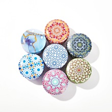 现货批发2.5盎司65g香薰蜡烛铁罐鼓形大肚罐马口铁盒花茶金属罐子