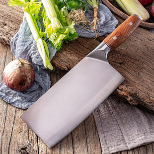 Composite Steel slicing knife 9Cr high hardness sharp household kitchen knife women's knife clip steel meat cutting Chinese kitchen knife