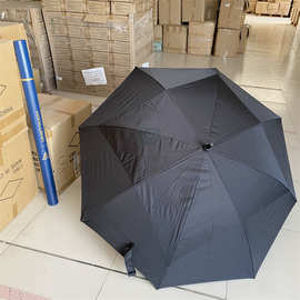 高尔夫长柄雨伞8骨加固抗风直杆伞 双人商务晴雨伞礼盒礼品伞