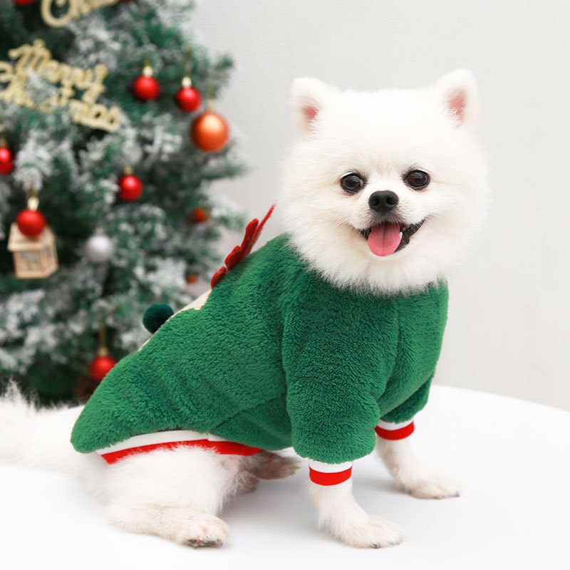Cartoon Style Polyester Christmas Elk Pet Clothing display picture 3
